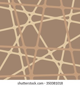 Abstract bright light beige and pale colors stripes cross on dark backdrop. Vivid layout 3d effect pattern thick lines. Simple modern template with grid tapes elements on different levels layers.