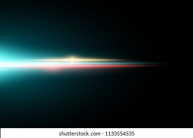 Abstract bright light effect on a dark background. Multicolored flares. Colorful flash. Footage for your project. Vector illustration. EPS 10