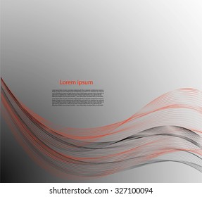 Abstract bright lines on gray background