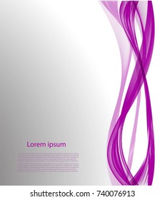 Abstract bright lines on gray background with text