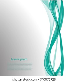 Abstract bright lines on gray background with text