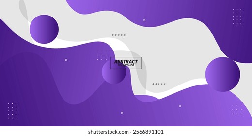 Abstract bright liquid purple background with simple wave shape elements. Colorful purple design on white background. Modern 3D pattern concept. Vector Eps10