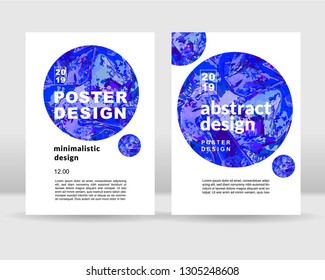 Abstract bright marble like poster design tempates. They can be used in print and web design as a backgrounds and covers