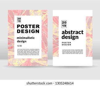 Abstract bright marble like poster design tempates. They can be used in print and web design as a backgrounds and covers