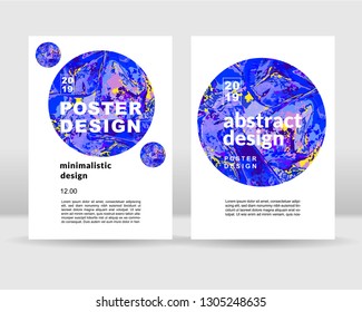 Abstract bright marble like poster design tempates. They can be used in print and web design as a backgrounds and covers