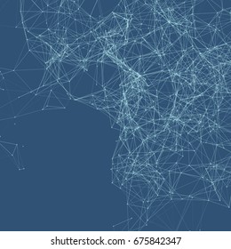 Abstract Bright Mesh on Blue Background -  Vector Illustration | EPS10 Design