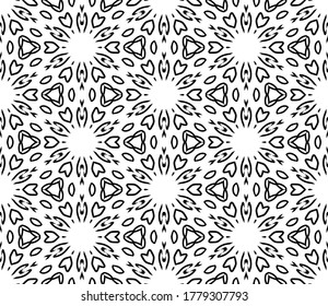 Abstract bright modern geometric seamless pattern. Art deco geo background. Popular tile infinity backdrop. Vector illustration. 