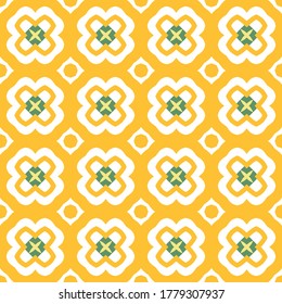 Abstract bright modern geometric seamless pattern. Art deco geo background. Popular tile infinity backdrop. Vector illustration. 
