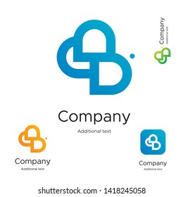 Abstract Bright Modern Logo Identity Beautiful Brand Symbol and Commercial App Icon Business Concept Set Template