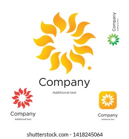 Abstract Bright Modern Logo Identity Beautiful Brand Symbol and Commercial App Icon Business Concept Set Template