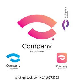 Abstract Bright Modern Logo Identity Beautiful Brand Symbol and Commercial App Icon Business Concept Set Template