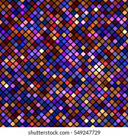 Abstract bright mosaic pattern of squares with rounded corners