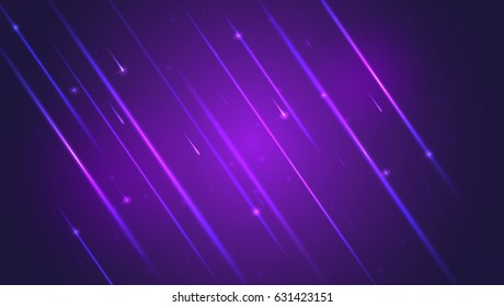 Abstract bright motion background with blurred light rays and lens flare. Dynamic digital, technology backdrop for breaking news or cover. Vector illustration.
