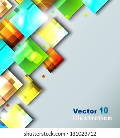 Abstract from bright multi-colored square