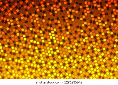Abstract bright neon background. Technology hexagon illustration.