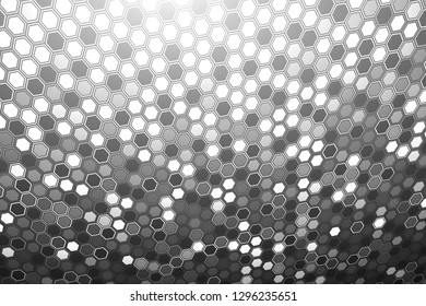 Abstract bright neon background. Technology hexagon illustration.