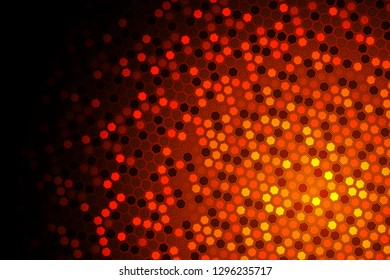 Abstract bright neon background. Technology hexagon illustration.