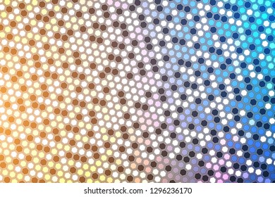 Abstract bright neon background. Technology hexagon illustration.
