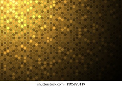 Abstract bright neon background. Technology hexagon illustration.