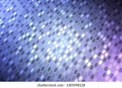 Abstract bright neon background. Technology hexagon illustration.