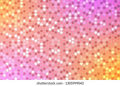 Abstract bright neon background. Technology hexagon illustration.