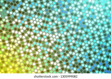 Abstract bright neon background. Technology hexagon illustration.