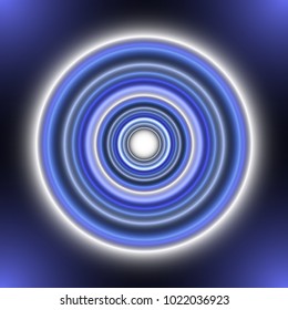 Abstract bright neon background. Vibrant rings. Neon circles background. 