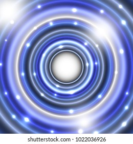 Abstract bright neon background. Vibrant rings. Neon circles background. 