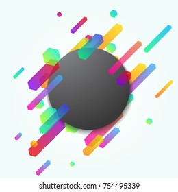 Abstract Bright Neon lines Minimalistic Contemporary Fashion background banner. Black Friday sale shopping poster design. Vector illustration
