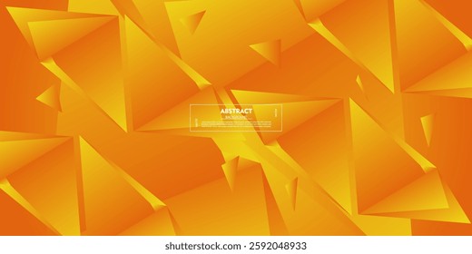 Abstract bright orange 3D background. Triangle turquoise color geometric design. Modern overlapping paper cut futuristic background vector illustration. Vector Eps10