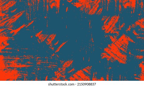 Abstract Bright Orange Grunge Texture In Dark Background