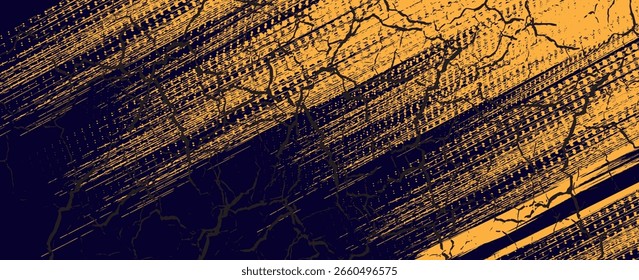 Abstractas textura grunge naranja brillante en fondo negro. Vector