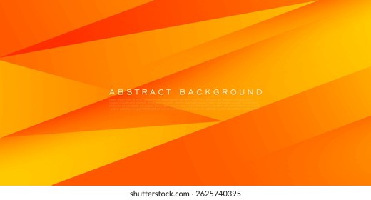 Abstract bright orange triangle overlap background. Simple shapes papercut pattern background. Eps10 vector