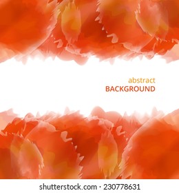 Abstract bright orange and white vector background template with text. Modern graphic style
