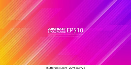 Resumen de la plantilla de solapamiento de fondo naranja brillante, rosa y morado con líneas de superposición y formas.Fondo colorido con diseño simple de patrones.Eps10 vector