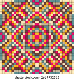 Abstract bright pattern geometric multicolor print pattern wallpapaer mosaic 
