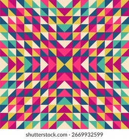 Abstrato padrão brilhante geométrico multicolor padrão de impressão papel de parede mosaico 