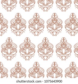 Abstract bright pattern line ornamemt vector illustration  on white background from doodle can be used for wallpaper, web page background or surface textures 