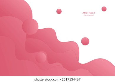 Abstractas fondo rosa brillante con Formas de ondas geométricas. Diseño azul colorido de la onda en el fondo blanco.
