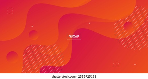 Abstract bright pink orange gradient background with simple wave pattern. Cool and smart design. Vector eps10