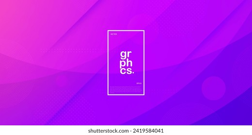 Abstract bright purple banner background template vector with overlay curve shapes. Purple background with trendy pattern design. Eps10 vector