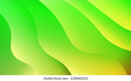 Abstract and bright realistic background with stylish smooth gradient colors. Flow wave shapes composition. Background for Wallpaper, Web Design, Brochure, Visit Card. Vector wave pattern.