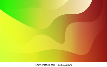 Abstract and bright realistic background with stylish smooth gradient colors. Flow wave shapes composition. Background for Wallpaper, Web Design, Brochure, Visit Card. Vector wave pattern.