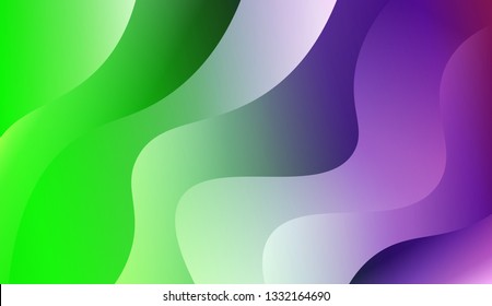 Abstract and bright realistic background with stylish smooth gradient colors. Flow wave shapes composition. Background for Wallpaper, Web Design, Brochure, Visit Card. Vector wave pattern.
