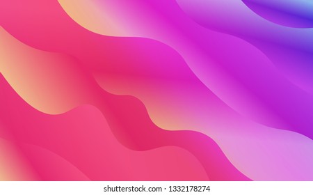 Abstract and bright realistic background with stylish smooth gradient colors. Flow wave shapes composition. Vector design layout for banners presentations, flyers, posters and invitations. Gradient.