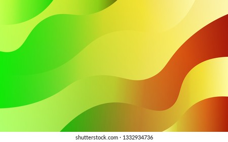 Abstract and bright realistic background with stylish smooth gradient colors. Flow wave shapes composition. Background for Wallpaper, Web Design, Brochure, Visit Card. Vector wave pattern.