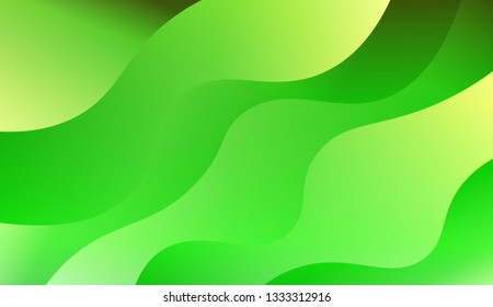 Abstract and bright realistic background with stylish smooth gradient colors. Flow wave shapes composition. Background for Wallpaper, Web Design, Brochure, Visit Card. Vector wave pattern.