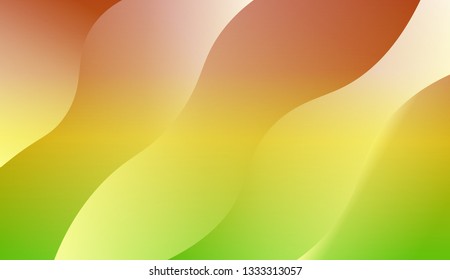 Abstract and bright realistic background with stylish smooth gradient colors. Flow wave shapes composition. Background for Wallpaper, Web Design, Brochure, Visit Card. Vector wave pattern.