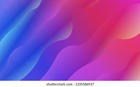 Abstract and bright realistic background with stylish smooth gradient colors. Flow wave shapes composition. Vector design layout for banners presentations, flyers, posters and invitations. Gradient.