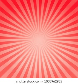 Abstract bright Red gradient rays background. Vector EPS 10 cmyk